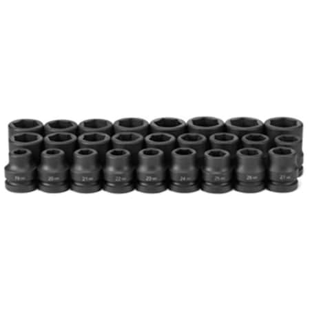 Cool Kitchen Grey Pneumatic  1 In. Drive 26 Piece Metric Set CO3482671